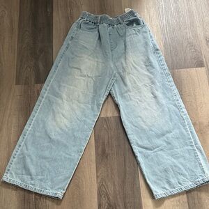 Zara Kid's Relaxed Fit Jeans in Light Blue Size: 13-14 Years